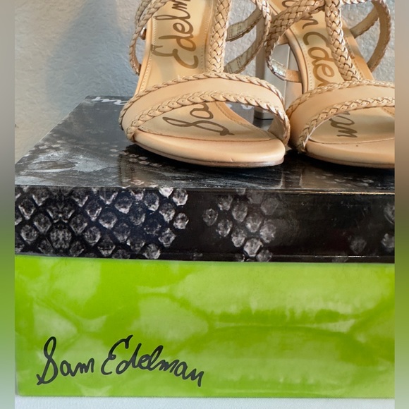 Sam Edelman “Yordana” Gladiator Caged Block Heels - Tan/Beige - Size 10 - Picture 11 of 12